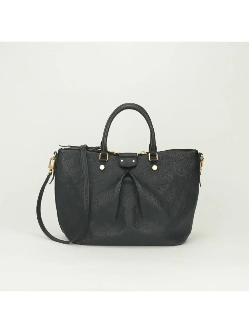Louis Vuitton Mazarine MM Monogram Empreinte Tote Bag Black Gold